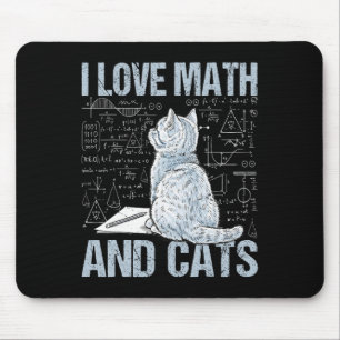 Mousepad Eu Amo Matemática E Gatos Professor De Ciências Al