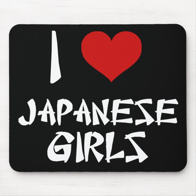 Mousepad Eu Amo Meninas Japonesas (Frente)
