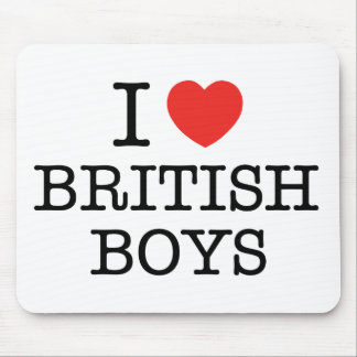 Mousepad Eu amo meninos britânicos