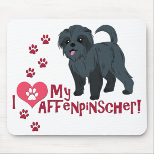 Mousepad Eu Amo Meu Affenpinscher!