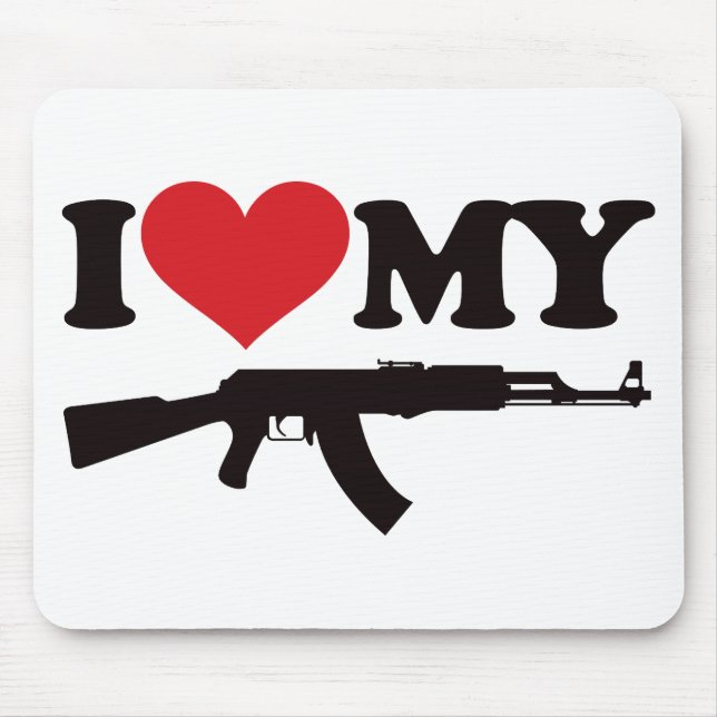 Mousepad Eu amo meu AK47 (Frente)