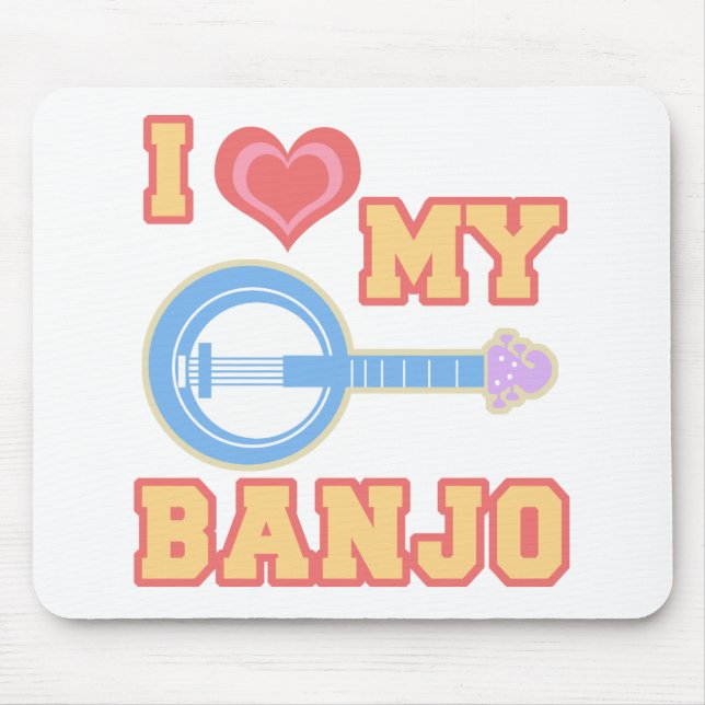 Mousepad Eu amo meu banjo (Frente)