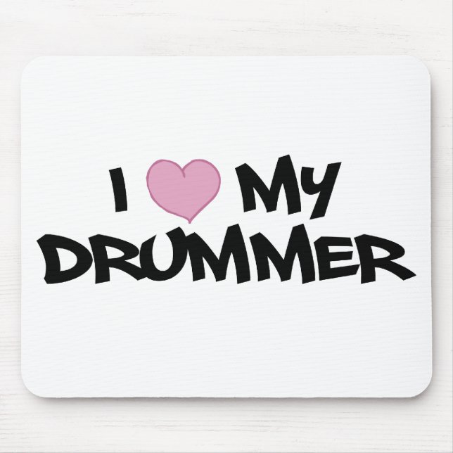 Mousepad Eu amo meu baterista (Frente)