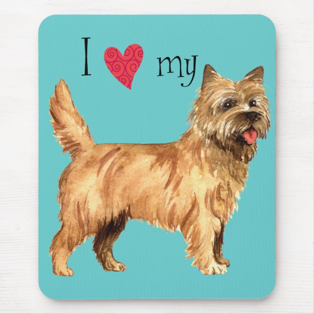 Mousepad Eu amo meu Cairn Terrier (Frente)