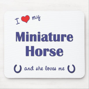 Mousepad Eu amo meu cavalo diminuto (o cavalo fêmea)