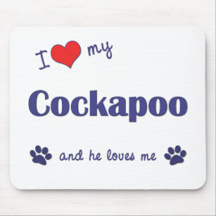 Mousepad Eu amo meu Cockapoo (o cão masculino)