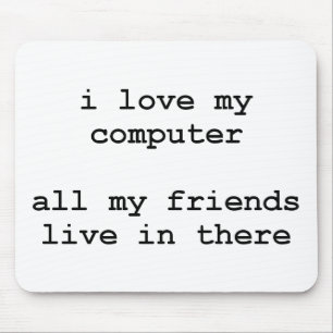 Mousepad eu amo meu computador