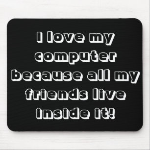 Mousepad Eu amo meu computador