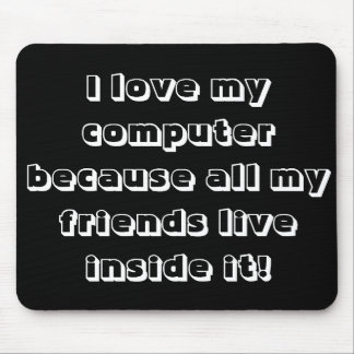 Mousepad Eu amo meu computador