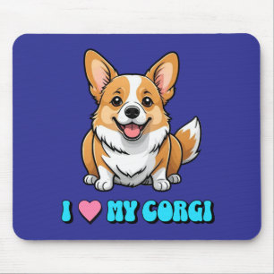 Mousepad Eu Amo Meu Corgi