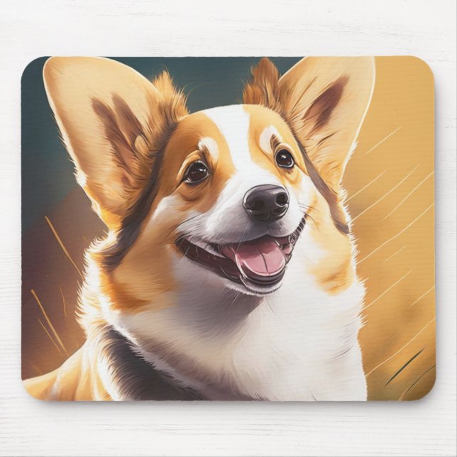 Mousepad Eu Amo Meu Corgi | Proprietário de Cachorros (Frente)