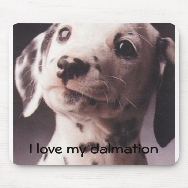 Mousepad Eu amo meu dalmation (Frente)
