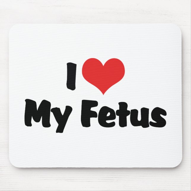 Mousepad Eu amo meu feto (Frente)