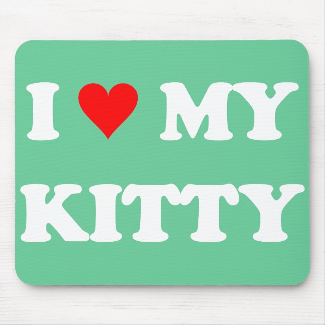 Mousepad Eu Amo Meu Gatinho (Frente)