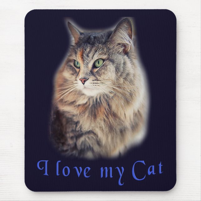 Mousepad Eu amo meu gato  (Frente)
