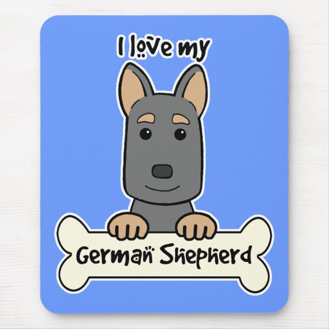 Mousepad Eu amo meu german shepherd (Frente)