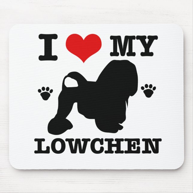 Mousepad Eu amo meu Lowchen (Frente)