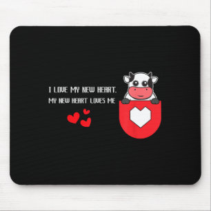 Mousepad Eu Amo Meu Novo Coração Me Ama Saúde Cardíaca Card