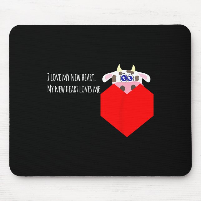 Mousepad Eu Amo Meu Novo Paciente de Coração com Válvula de (Frente)