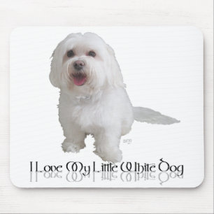 Mousepad Eu Amo Meu Pequeno Cachorro Branco - Havanês