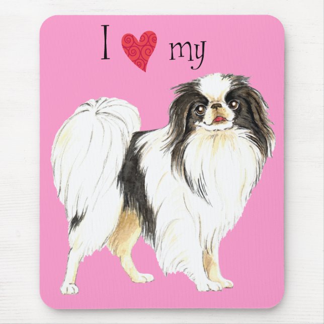 Mousepad Eu amo meu queixo japonês (Frente)