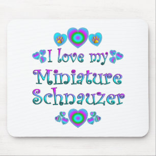 Mousepad Eu amo meu Schnauzer diminuto