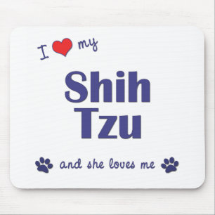 Mousepad Eu amo meu Shih Tzu (os cães fêmeas)