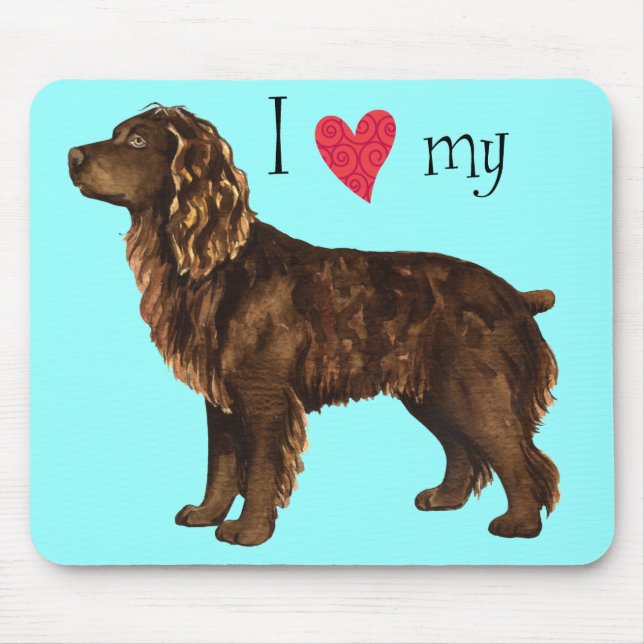 Mousepad Eu amo meu Spaniel de Boykin (Frente)