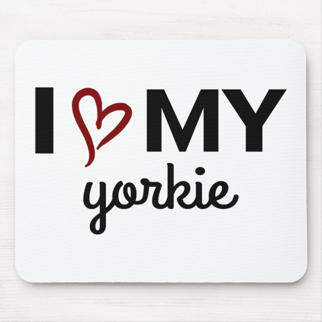 Mousepad Eu Amo Meu Yorkie (Frente)