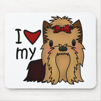 Mousepad Eu amo meu Yorkie, yorkshire terrier
