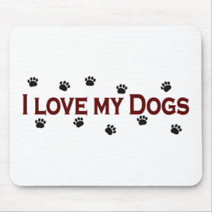 Mousepad Eu amo meus cães