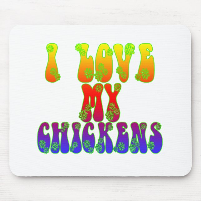 Mousepad Eu Amo Meus Frangos (Frente)