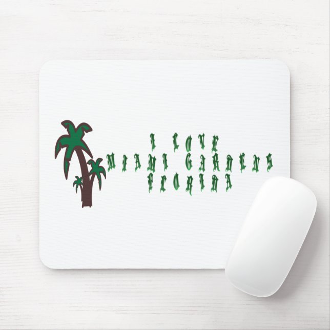 Mousepad Eu Amo Miami Gardens Flórida (Com mouse)