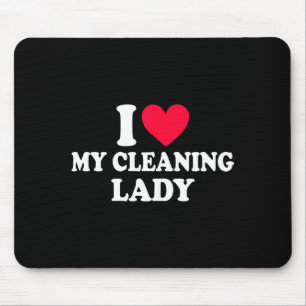 Mousepad Eu Amo Minha Dona de Casa - Casal de Faxineiros no