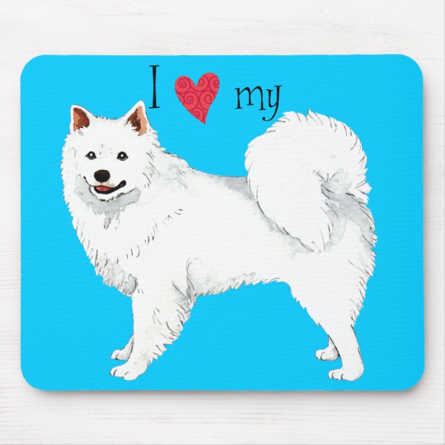 Mousepad Eu amo minha Eskie (Frente)