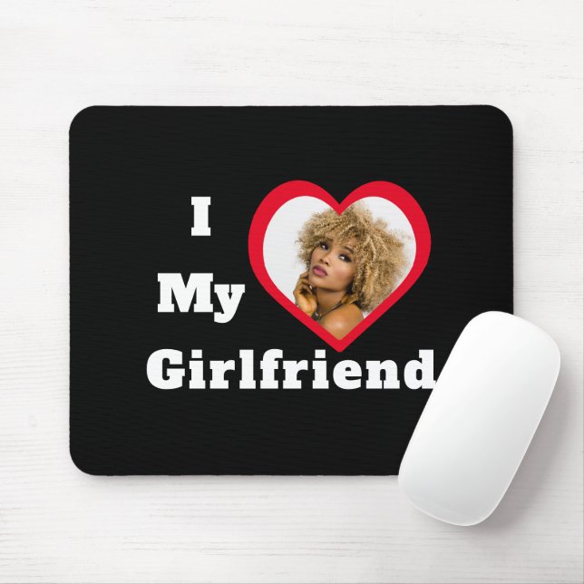 Mousepad Eu Amo Minha Foto Personalizada Personalizada Da B (Com mouse)