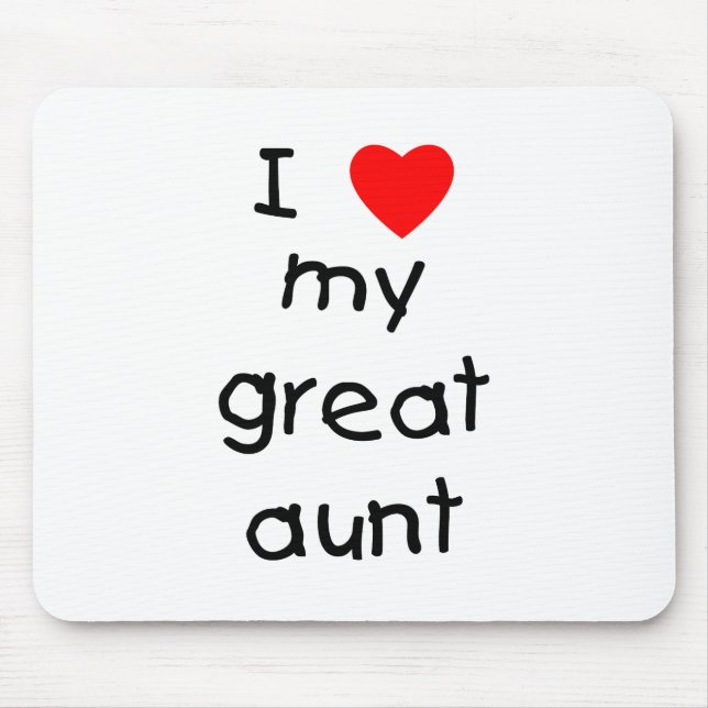 Mousepad Eu amo minha grande tia (Frente)