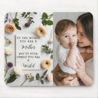Mousepad Eu Amo Minha Mãe Dia das Mães Floral Lembrança