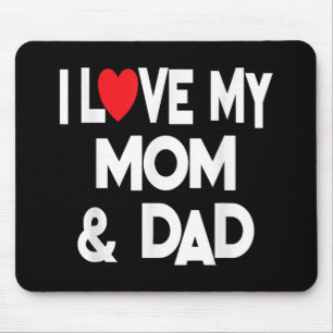 Mousepad Eu Amo Minha Mãe & Pai - Celebre Família Mãe Pai