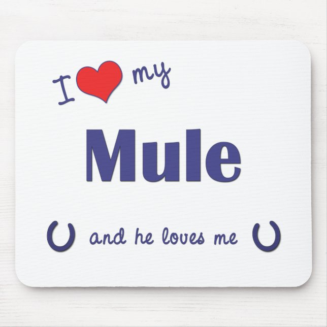 Mousepad Eu amo minha mula (a mula masculina) (Frente)