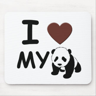 Mousepad Eu amo minha panda