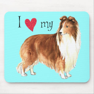 Mousepad Eu amo minha Sheltie