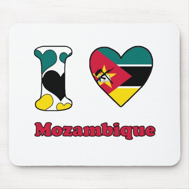 Mousepad Eu amo Moçambique (Frente)