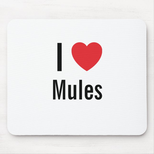 Mousepad Eu amo Mules (Frente)