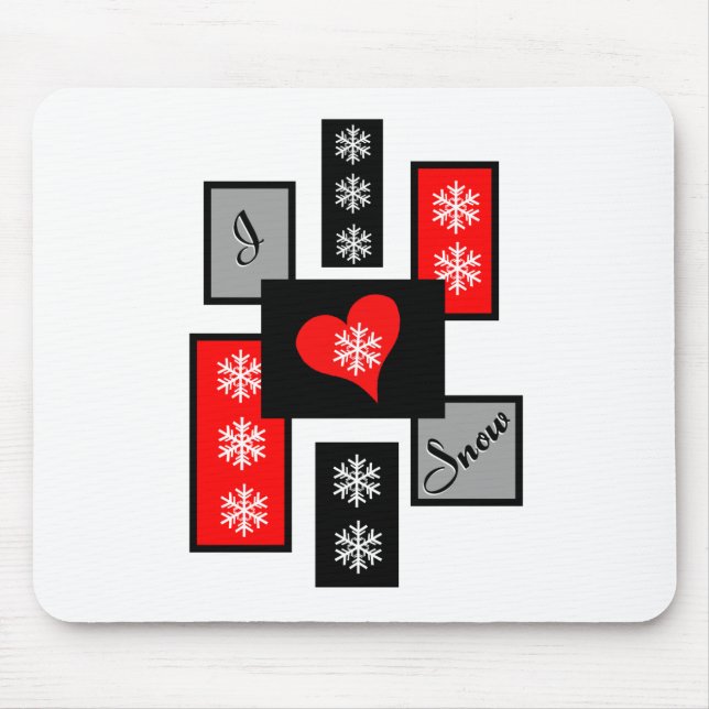 Mousepad Eu Amo Neve (Frente)