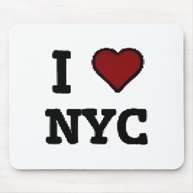 Mousepad Eu Amo NYC coração (Frente)