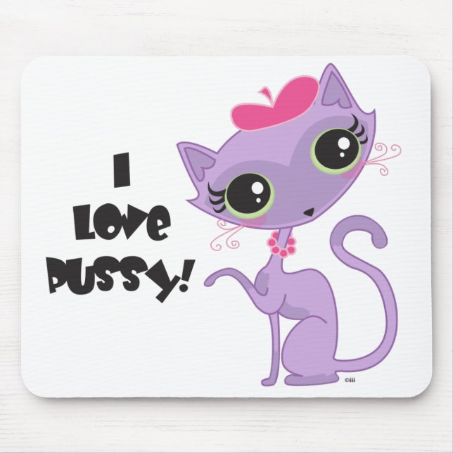Mousepad Eu amo o bichano (Frente)