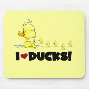 Mousepad Eu amo o camiseta e os presentes dos patos