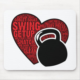 MOUSEPAD EU AMO O DESIGN DE KETTLEBELL