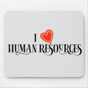 Mousepad Eu Amo o escritório de presentes de Recursos Huma